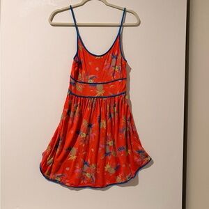 Cooperative Red Floral Mini Dress